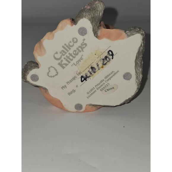 Enesco Calico Cats "Love" 624721 - Picture 5 of 5